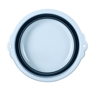 Foldable Silicone Wash Basin Round Portable Travel Kitchen Vegetable Washing Basin Small Medium Large Extra Large Blue Green - Product Image 1
