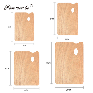 Paletas de bandeja de pintura con logotipo personalizado, paletas de <span class=keywords><strong>madera</strong></span> cuadradas profesionales para pintar, fácil de limpiar - Product Image 2