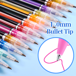 Stylos à pointe bille de 1,0 mm, couleur néon |   12/24/36/60 Couleurs Paillettes/Fluorescentes/Gouache/Métalliques pour l'Art et l'Artisanat - Product Image 2