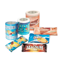 Vente chaude Emballage de sacs de Popsicle personnalisé pour emballage de scellant biodégradable Kraft en plastique Sac en papier imprimé pour crème glacée