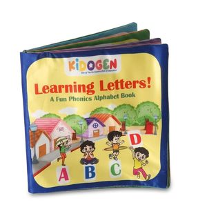 Libro de tela KIDOGEN para aprender las letras del alfabeto, para niños pequeños de 2 a 4 años, educación temprana, fonética, con diseño colorido - Product Image 1