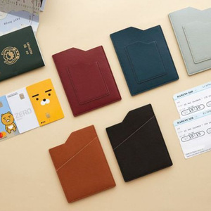 Porta pasaportes/bolsa de viaje de cuero PU estilo coreano, para documentos, tarjetas, billetes de avión y billetes de tren. - Product Image 2