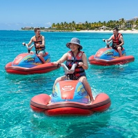 Bateau gonflable en PVC durable pour jet ski, barge de fête, ponton flottant pour location en lac, jet ski gonflable avec moteur pour adultes
