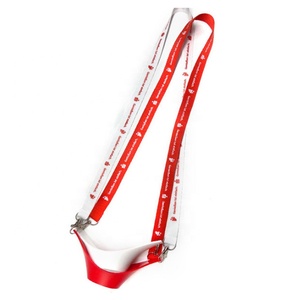 Custom Logo Polyester Neck Strap Hand-Free Wine Glass Cup Holder Lanyard for Promotions