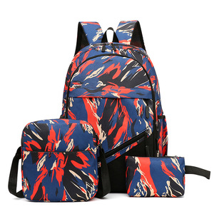 2026 Cool Pattern Printed Large Capacity Schoolbag Practical Three Piece Combination <b>Backpack</b> - Product Image 3