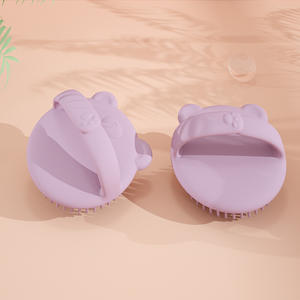 New Arrival Toddler Bath Product Soft Hair <b>Scalp</b> <b>Massager</b> for Kids <b>Silicone</b> Baby Shampoo Brush - Product Image 2