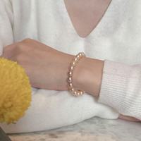 Bracelet minimaliste en perles de culture d'eau douce naturelles de qualité AAAA, forme pomme de terre, dégradé romantique, idéal pour les fêtes et les cadeaux