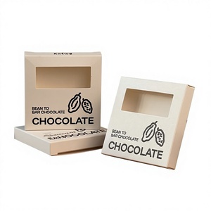 Caja de Cartón Rígido Reciclable para Cosméticos y Cuidado de la Piel con Ventana e Inserto para Logotipo, Cajas para Alimentos, Chocolate, Esmalte de Uñas, Aceite, Suero, Champú - Product Image 1