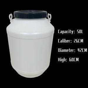 Fût/Baril Rond en Plastique XUDING FL-08 25L 50L avec Couvercle de Sécurité, Durable pour le Stockage et le <span class=keywords><strong>Transport</strong></span>, Idéal pour la Vinification et l'Utilisation Industrielle - Product Image 2