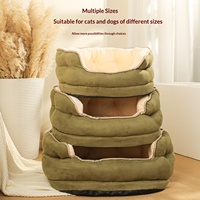 Fabricant de lits pour animaux de compagnie doux et confortables sur mesure avec production multi-tailles, nid pour chats et chiens à haute résilience pour les grossistes mondiaux
