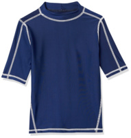 Logo personnalisé Vente en gros UPF 50 + Protection solaire Surf Chemise athlétique à manches courtes Natation Rash Guard pour hommes