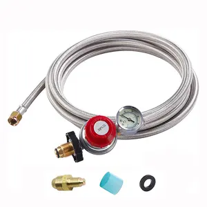 Piezas para parrilla de barbacoa, Kit de manguera reguladora de Gas propano LP para acampada, adaptador de propano para cilindro de Gas 140.000 BTU 0-30PSI