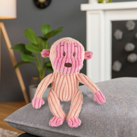 Jouet en peluche pour chien, singe classique populaire en usine, écologique, rembourré avec des jouets à mâcher, qui couinent et qui peuvent être mordus, pour l'enrichissement et l'entraînement des chiens