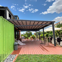 Auvent rétractable de jardin moderne en aluminium pour l'extérieur, livraison rapide, auvent de protection solaire pour la cour