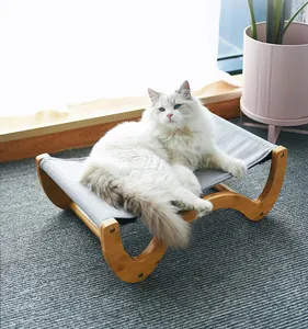 猫挂床竹框架M形猫睡觉吊床