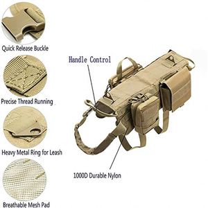 Arnés de Nailon para Perros, Chaleco de Entrenamiento para Perros de Trabajo con Asa - Product Image 2