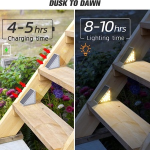 Factory Solar <b>LED</b> Stair <b>Light</b> with <b>Motion</b> <b>Sensor</b> Exterior Deck Lighting Dusk to Dawn Step Sidewark Solar Stair <b>Lights</b> Outdoor - Product Image 3