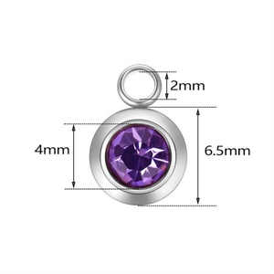 Accesorios de Joyería Personalizados, Dije del Zodiaco de Acero Inoxidable Chapado en Oro con Circonita - Product Image 6