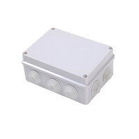 Boîtier de jonction étanche QHECO blanc en ABS IP65 avec presse-joints, boîte de distribution électrique en plastique pour câblage extérieur