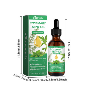 Suero nutritivo para el crecimiento del cabello, cuidado del cuero cabelludo, menta Romero, aceite esencial para el cabello, 60ml - Product Image 3