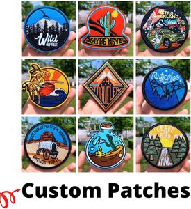 Sang Trọng Biểu Tượng Tùy Chỉnh Thêu Các Bản Vá Lỗi Cá Nhân Tên/Văn Bản Sắt May Móc Vòng Lặp Cho Hat & Quần Áo Công Ty Logo Vá - Product Image 6