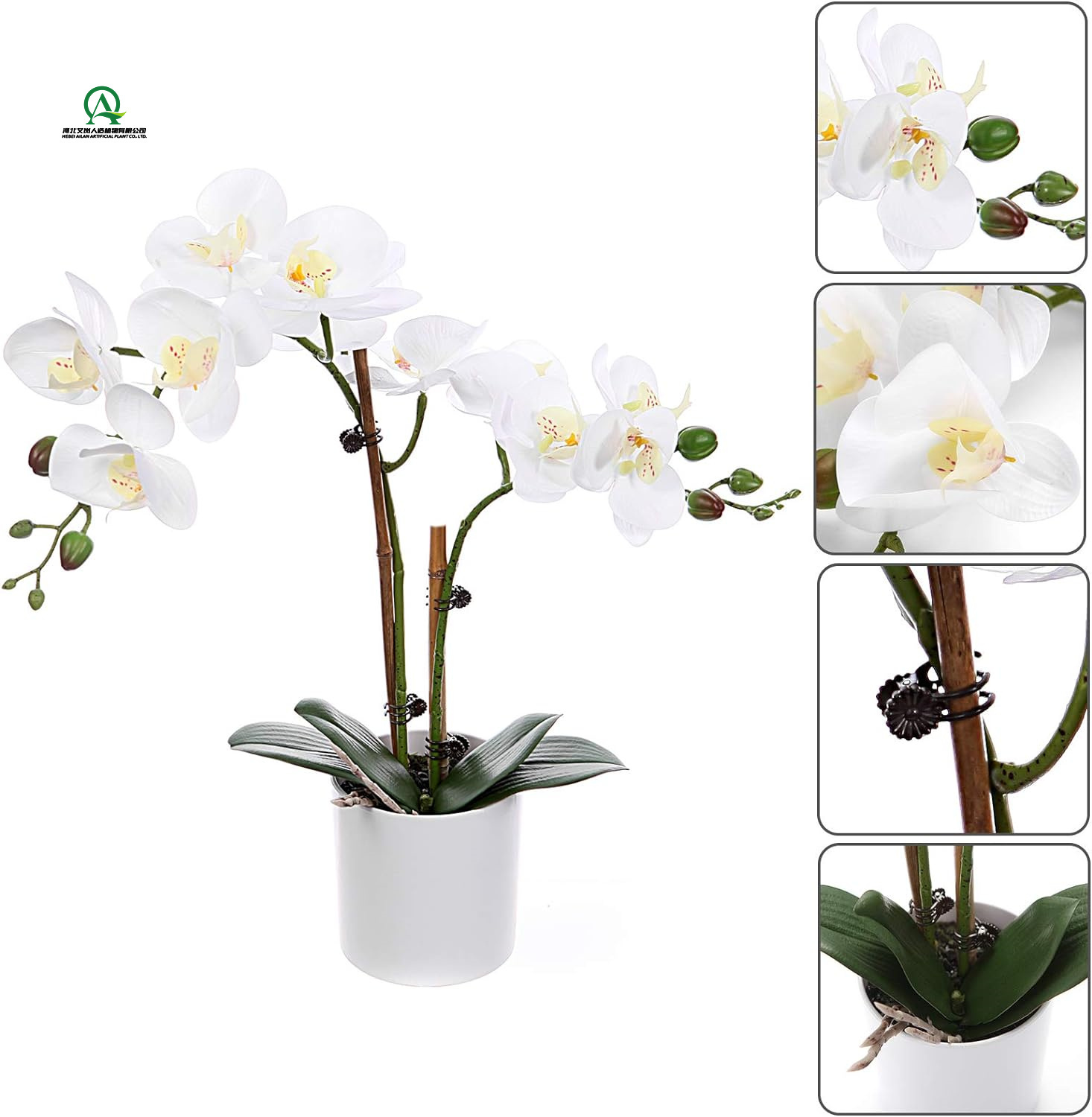 Künstliche Blumen der weißen Orchidee im Topf, gefälschte Plastik orchideen blumen, Dekoration für Hochzeit im Home Office (weiße 2 Blumen sträuße)| Alibaba.com