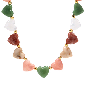 قلادة خرز على شكل قلب من الأكريليك الملون الرومانسي لعيد الحب <span class=keywords><strong>2026</strong></span>، مجوهرات عصرية للنساء والفتيات - Product Image 2