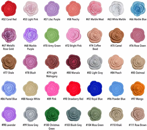 ลูกปัดซิลิโคนรูปดอกกุหลาบขนาดเล็ก 137 สี เกรดอาหาร สำหรับทำเครื่องประดับ DIY และงานฝีมือ - Product Image 2