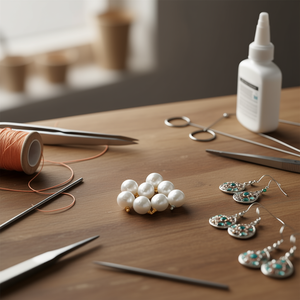 Perla di ilan da 12 mm, 8 pezzi, per incollare gioielli - Product Image 2