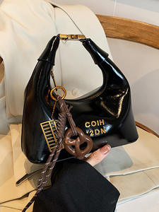 Sac à main rétro pour femme Senior Sense Maillard, nouvelle tendance, bandoulière simple, fermeture éclair, doublure en PU et polyester, décontracté - Product Image 6