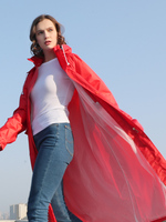 Imperméable léger en nylon ripstop personnalisé, imperméable durable d'urgence multifonctionnel poncho de pluie