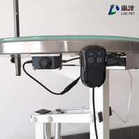 LZ Table de beauté ronde élévatrice électrique à LED Tables de toilettage pour animaux de compagnie Table d'examen d'éclairage clinique vétérinaire