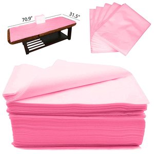 防水不織布マッサージテーブルカバーホワイト36x88インチ使い捨てフィットベッドシーツスパ用 - Product Image 2