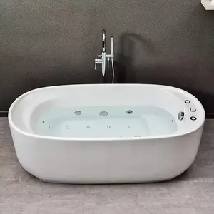 Bathtub With Led Light Rohs Spa Hydromassage Massage Bathtub Indoor Luxurious Jet Whirlpool Massage Bathtub For Modern House