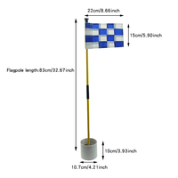 Mini Golf Putting Green Flags Golf Hole Cup Gamme en plastique Backyard Golf Green Stick Sets Flag Pole Training Aids