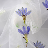 Fleur de gentiane séchée pressée, fleur naturelle réelle pour artisanat fait main, décoration en résine époxy
