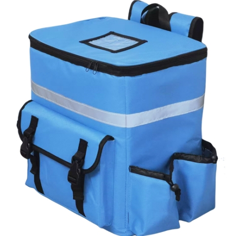 Poche à rabat bleu