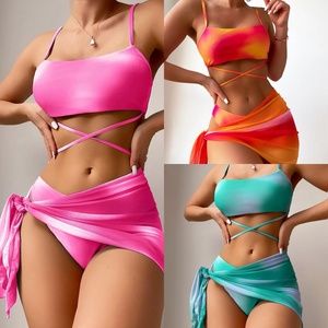 Collection Extreme Girl 2024, ensemble de maillots de bain 3 pièces, bikini, soutien-gorge push-up avec imprimé animal léopard et lettres - Product Image 4
