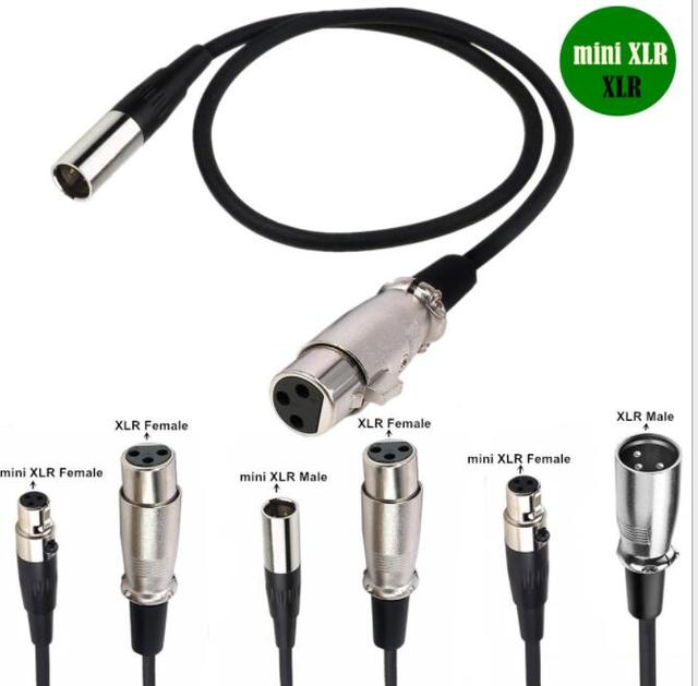 Mini -XLR to XLR Microphone Cable Mini XLR 3 Pin Audio Cable