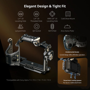 SmallRig 6029/6030/6031 Kit de cage pour appareil photo en fibre de carbone Rhinoceros pour <span class=keywords><strong>Sony</strong></span> <span class=keywords><strong>Alpha</strong></span> A7 V / <span class=keywords><strong>A7R</strong></span> V / A7 IV / A7S III / <span class=keywords><strong>A7R</strong></span> IV - Product Image 4