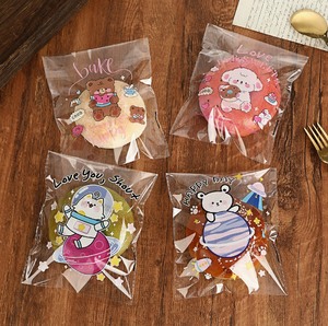 Bread <b>Transparent</b> Packaging <b>Bags</b> Candy Biscuit Luxury Plastic Gummy Biscuit Packaging <b>Bag</b> 15*18+3cm - Product Image 6