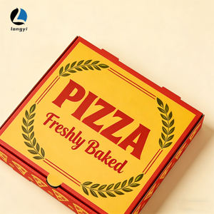 <span class=keywords><strong>Caja</strong></span> de Pizza Cuadrada, Cartón Corrugado Kraft con Recubrimiento UV en Relieve, Impresión Personalizada, Portátil, de Alta Gama para Servicio de Pizza para Llevar - Product Image 3