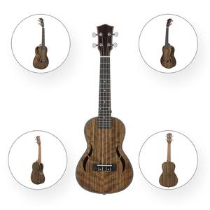 <span class=keywords><strong>Ukelele</strong></span> Acústico de Concierto de 24 Pulgadas, Madera de Nogal, Cuerdas de Nailon, Clavijas de Afinación Tipo Cerrado, con Estuche, Capo y Paño de Limpieza - Product Image 6