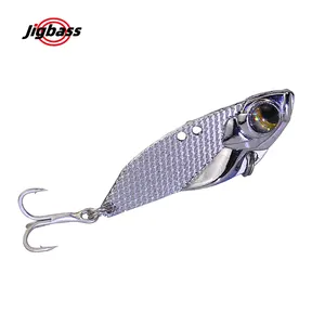 JIGBASS Vib004 5g 7g 10g 14g New Zinc Alloy Sliver Gold Blade Bait Hard Metal VIB Fishing Swimming Baits For Trout Perch