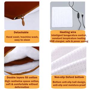 2023 Benutzer definierte USB-Aufladung beheizte Plüsch Pet Kennel Nest Cave Abnehmbare elektronische Heizung Haustier Schlaf bett für Hund Katze - Product Image 4