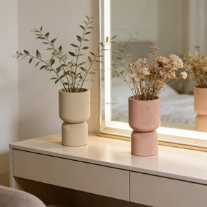 Jardinière en béton artisanale créative 2026, empilable géométriquement, <span class=keywords><strong>noir</strong></span>, blanc, gris, vente en gros pour la décoration intérieure, personnalisable - Product Image 4