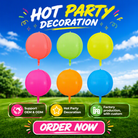 Ballons néon 4D en gros BLN, 22/32 pouces, en Mylar, sphériques, lumineux, pour Halloween, fêtes, anniversaires, raves, événements sportifs, écologiques