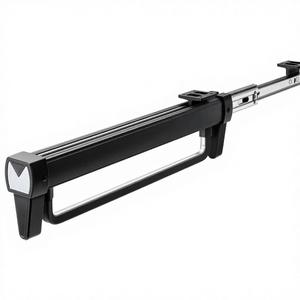 Surpass Pull-out Metal Pants Rack Retractable Slide Rail Hanger Non-Detachable <b>Single</b> Damper Track Wall Mount for <b>Wardrobe</b> - Product Image 3
