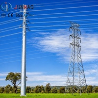 Poteaux électriques en acier galvanisé, poteaux en acier pour lignes de transmission aériennes, pour l'électrification rurale, réseau de distribution d'énergie