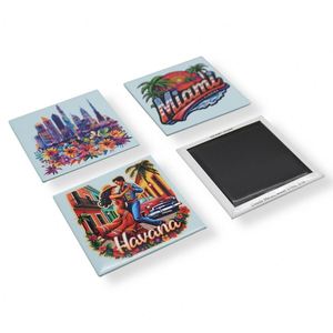 Aimants de réfrigérateur en étain personnalisés OEM, impression photo personnalisée, magnétiques pour cadeaux promotionnels - Product Image 1